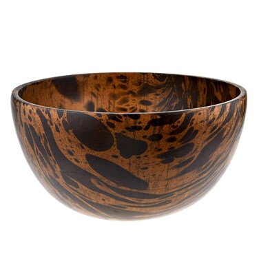 AeraVida Versatile 10 Inches Mango Tree Wood with Dark Stain Kitchen D&Atilde;&copy;cor Serving Bowl   Decorative Wood Serving Bowl   Mango Tree Wood Kitchen Decor   Kitchen Decorative Food Bowl