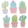 dohobby 6Pcs Cute Cactus Shaped Sticky Notes, Creative Plant Self-Stick Notes Pads,Writing Memo Pads for Office Home (120 Sheet)