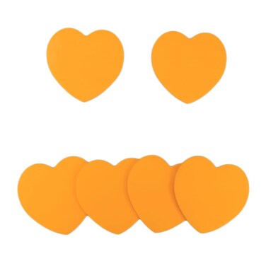 Saktopdeco 6 Pads Heart Shape Sticky Notes Cute Sticky Notes Pastel Sticky Notes Self-Stick Memo Pads for Office School Home&iuml;&frac14;&circ;Orange&iuml;&frac14;&permil;