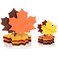 400 Sheets, 16 Pack Maple Leaf Sticky Notes Cute Leaf Shaped Sticky Notes Leaf Paper Self Sticky Notepads Leaf Sticky Notes Memo Pads for Office Classroom Home, 2 Size, 4 Colors
