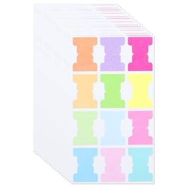 Sticky Index Tabs 20 Sheets in 12 Colors, Writable Sticky Notes Flags Paper Blank Monthly Tabs Planner Stickers Double Sided Page Markers Book Tabs for Labeling Classifying Planning