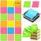 24 Pack Pop up Sticky Note with Pop up Notes Dispenser Post Note Holder Black Base Clear Top Self Stick Memo Pads Blank Adhesive Notes 3x3 Refills for Back to School Office Supplies, 40 Sheet Per Pad