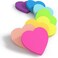 CKKAPTURE Heart Shaped Sticky Notes Set of 8 Pads, 80-82 Sheets Per Pad, Vibrant Colored Self-Stick Notes for Office/Home/School/Meeting, 76 x 76 mm