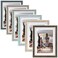 4x6 Picture Frame Set of 6, Rustic Farmhouse Photo Frame, Display 3.5x5 with Mat or 4x6 Without Mat for Decorative on Wall Hanging and Tabletop Placement
