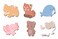 Cute 6 Pack Cartoon Animals Shape Self-Stick Memo Pads Students Home Office Roommates Gifts Cute Office Supplies Cute Notes Japanese Stationary Kawaii Sticky Notes