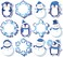 Whaline 24Pcs Christmas Sticky Note 12 Designs Winter Cartoon Self-Stick Notepads Snowman Snowflake Penguin Decorative Memo Pad Notes Removable for Xmas Work Study Home Office Classroom