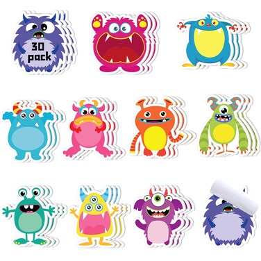 600 Sheets Cartoon Monster Sticky Note Halloween Sticky Notes Monsters Self Sticky Memo Pads Cute Monsters Ghost Self-Adhesive Notes for Home Office School Classroom Student Party Favor