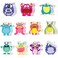 600 Sheets Cartoon Monster Sticky Note Halloween Sticky Notes Monsters Self Sticky Memo Pads Cute Monsters Ghost Self-Adhesive Notes for Home Office School Classroom Student Party Favor