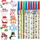 18 Pieces Christmas Notepad Set Snowman Notepads Christmas Post Notes with 9 Pieces Christmas Pens Christmas Characters Self-Stick Notes Sticky Holiday Memo Pads for Work Study