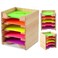 Sticky Note Holder Sticky Note Organizer 3&acirc;&euro;x3&acirc;&euro; Wood Sticky Notes Holder Desktop Non Sticky Notes Sticky Notepad Organizer for Office Home School Desk Accessories Stationery Supplies Organizers