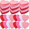 Kosiz 4800 Sheets Valentine's Day Heart Shape Sticky Note 3 x 3 Inch Sticky Pad Self Sticky Note Pads 4 Colors Red Pink Cute Memo Pads for School Office Girls Desk Paper Supplies
