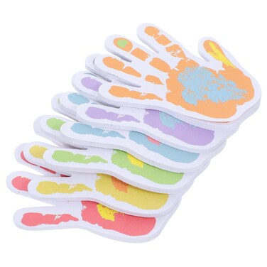 SHINEOFI 6 Books Hand Shaped Sticky Notes Palm Shaped Cute Memo Pads Colorful Self- Pads for Scrapbooks Planners Reminding Notebooks