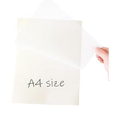 JuGeoZhi Extra Large Transparent Sticky Notes - A4 Size Translucent Sticky Notes 50 Sheets Clear Tracing Paper Waterproof See Through Sticky Notes for School Office Supply (11.7 * 8.3inches)