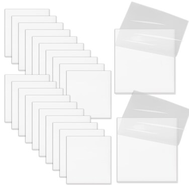 1100 Sheets Transparent Sticky 2x2 Inch Notes, Mini Translucent Self-Adhesive Clear See Through Sticky Post Memo Reminder Note for Office Woman School Classroom Student Supplies Tabs 22 Pads White