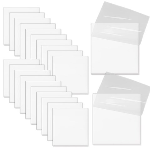 1100 Sheets Transparent Sticky 2x2 Inch Notes, Mini Translucent Self-Adhesive Clear See Through Sticky Post Memo Reminder Note for Office Woman School Classroom Student Supplies Tabs 22 Pads White