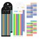 8pcs/1840 Sheets Highlighter Sticky Strips Removable Transparent Marking Sticker Long Page Markers Thin Index Tabs Sticky Notes Neon Highlighter Tape for Reading Taking Notes (2 Sizes)