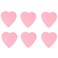 dohobby 300 Sheets Heart Shaped Sticky Notes, Pink Translucent Love Self-Adhesive Notepad,Water-Proof Memo Pad Planner for Office Home (6 Packs)