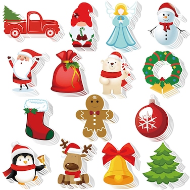 60 Pcs Christmas Sticky Notes Cute Christmas Notepad 1200 Sheets Self Adhesive Note Pads Fun Xmas Winter Memo Notepads Snowman Santa Claus for Christmas Party Holiday Gifts