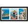 NDUFOA 8x16 Collage Picture Frames Black Display Three 5x7 Photos with 3 Openings Mat for Horizontal or Vertical