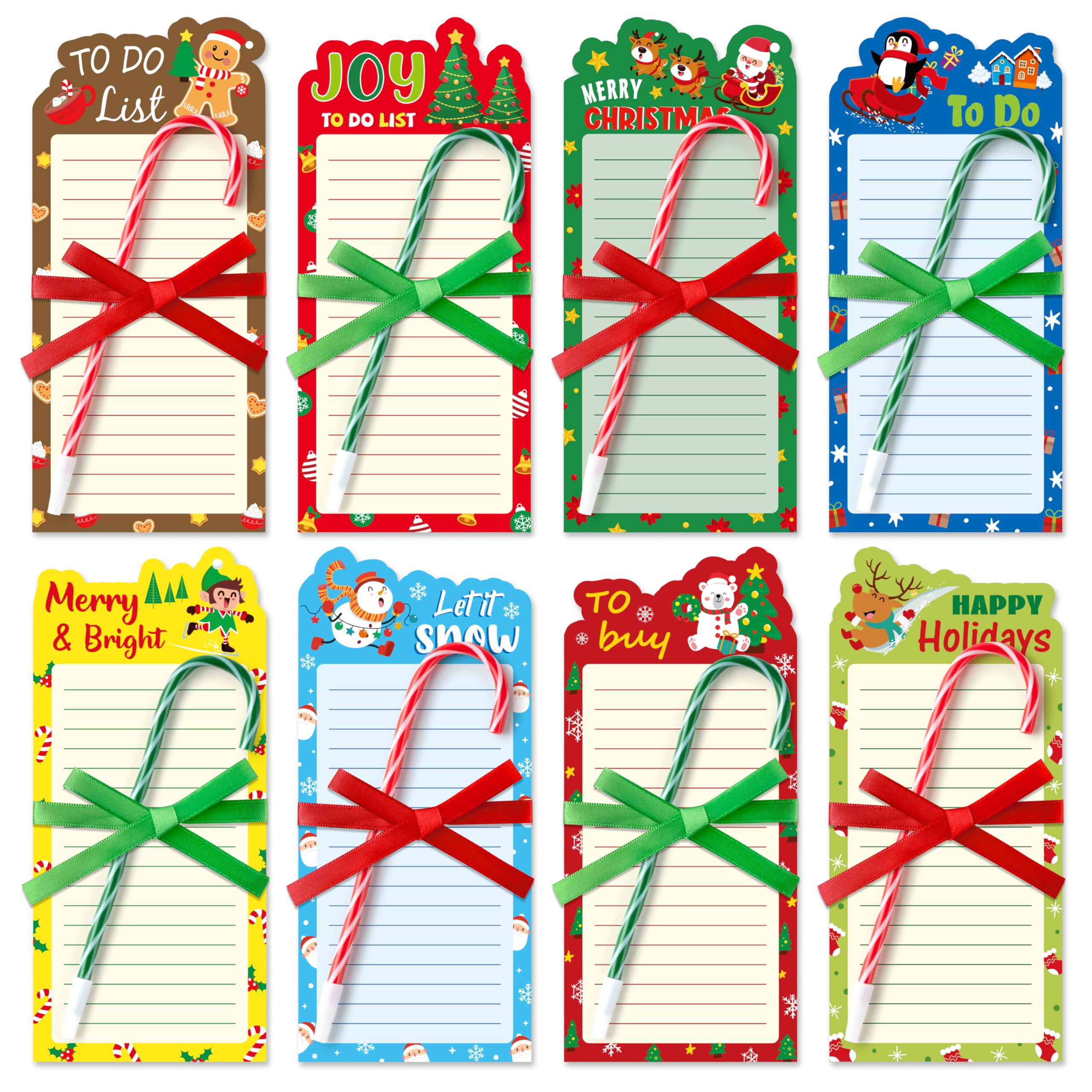 Buy ANGOLIO Christmas Sticky Notes with Pen - 8 Set Christmas Notepads ...