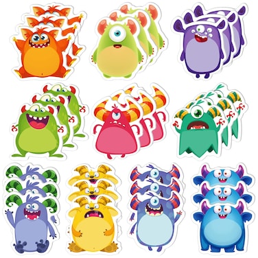 600 Sheets/ 30 Pads Cartoon Monster Sticky Note Weird Spooky Sticky Notepad Kawaii Cartoon Memo Pad Funny Monster Cute Sticky Notes for Kids Office School Party Favors Student Classroom Rewards Gifts