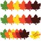 Glenmal 540 Sheets Fall Leaf Sticky Notes Autumn Sticky Notepads Maple Leaves Shape Self Stick Cute Colorful Maple Leaf Note Memo Pad for Thanksgiving Write Office Home, 3.15 Inch 18 Pads 6 Colors