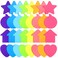 960 Pieces Cute Sticky Notes Set Heart Star Bubble Arrow Shaped Sticky Notes 3 x 3 Inch 8 Color Bright Colorful Self Sticky Note Pad School Office Supplies Easy to Post Clean and Removal