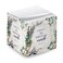 Religious Sticky Note Cube / 2.75" Memo Block Printed On 4 Sides/Modern Floral Christian Design