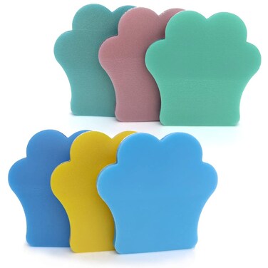 Transparent Sticky Notes for Women Fun Clear Sticky Notes for Kids Cute Colorful Paw Print See Through Sticky Notes Set 6 Pack