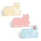 Cat Shaped Sticky Note Pad Assortment / 4" x 3" Modern Sticky Notes/Set of Three Feline Sticky Note Pad Designs/Made in USA
