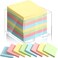 Fuyoooo Acrylic Notepad Holder with 8 Pads Vivid Colored Sticky Notes Memo Pads 3x3 Clear Acrylic Notepad Holder with 800 Sheets Memo Note for Home Office Desk Organizer