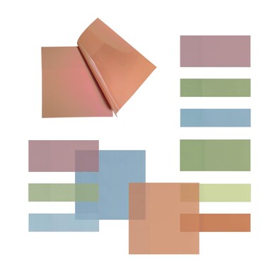 Transparent Sticky Notes - 400 Sheets 3 Sizes Clear Sticky Notes Pads, Bible Sticky Notes with 8 Colors, Translucent Sticky Notes Pads for Book Tabs (G)