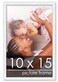 Poster Palooza 10x15 Frame White Solid Pine Wood Picture Frame   UV Acrylic, Foam Board Backing &amp; Hanging Hardware
