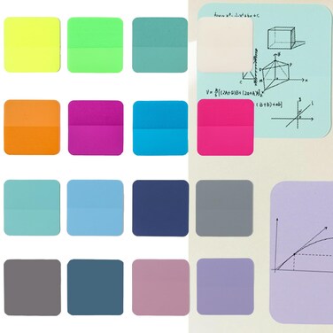 320 Sheets Transparent Sticky Notes, Colored Clear Sticky Notes, Waterproof Translucent Sticky Notes for Notepad Adhesive Memo Pads Annotating Books School Supplies