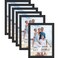 Icona Bay 5x7 Picture Frames (Black, 6 Pack), Modern Professional Frame Set, Noble Collection
