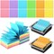 14 Pop up Sticky Note with 2 Pack Pop up Notes Dispenser Black Base Clear Top Sticky Note Holder Memo Pads Blank Adhesive Notes 3x3 Refills for Back to School Office Supplies, Assorted Colors