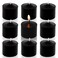 Black Votive Candles, 9 Packs Unscented Small Votives for Halloween, Wedding, Holiday Party, Home (8 Hour), 1.5" D x 1.25" H