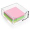 WORHE Sticky Note Holder Clear Acrylic Memo Pad Holders 3.94 x 3.94 for Office Accessories Desk School Home, Crystal Notepad Organizer Post Pop Notes Dispenser for 3&quot;x3&quot; Note Pads 1PCS (BQ200)