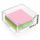 WORHE Sticky Note Holder Clear Acrylic Memo Pad Holders 3.94 x 3.94 for Office Accessories Desk School Home, Crystal Notepad Organizer Post Pop Notes Dispenser for 3"x3" Note Pads 1PCS (BQ200)