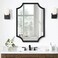 ironsmithn Wall Mirror Farmhouse Rectangular Window Mounted Decorative Long Hanging Decoration for Bathroom Vanity, Living Room or Bedroom