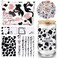 Watersay 64 Pcs Cow Gifts for Women Cow Lovers Cow Themed Gifts Cow Print Gifts for Women 16oz Cow Tumbler Cow Print Makeup Bag Cow Pens Sticky Notes Stickers Multicolor Refill Pen