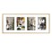 Frametory - 8x20 Aluminum Collage Picture Frame - Display 4x6 Pictures with 4 Openings Mat - Real Glass Front - Horizontal/Vertical Wall Mount - Gold 1 Pack