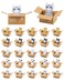 YETOOME 750 Sheets Cat Shaped Sticky Notes, 5 Styles Writable and Repositionable Flag Tabs Stickers for Cat Lovers Kids Students Stationery (25 Packs)