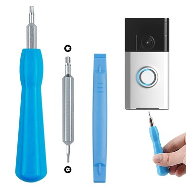 Ring Doorbell Screwdriver, Ring Screwdriver Replacement for WiFi Password Reset and Battery Change,T6 T15 Ring Screwdriver for Ring Video Doorbell Models, Video Doorbell 2, Pro and Elite (Blue)
