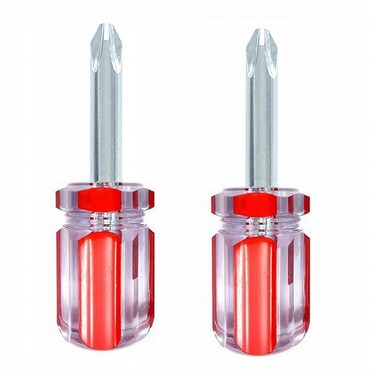 PANSHIYON Stubby Phillips Screwdriver #3,2 Pieces PH3 Phillips Screwdriver Magnetic Small Pocket for DIY Repairing