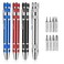 4 Pcs 8-in-1 Multitool Pen Screwdriver Set, Compact Mini Magnetic Screwdrivers in Four Colors, Handy Tool with Phillips and Flathead Tips for Repairing and Installing
