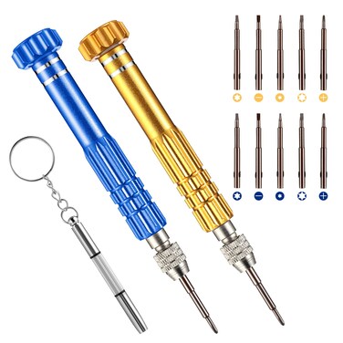 YUXIANLB Tiny Glasses Screwdriver for Eyeglass Repairing, 13 In 1 Multifunctional Precision Screwdriver Set for Electronics, Sunglasses, Watch, Laptop, Cellphone and Jewelry