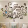 DecorSmart Antlers Family Tree Wall Decor for Living Room, 3D Removable Picture Frame Collage DIY Acrylic Stickers with Deer Head and Quote Family Like Branches on a Tree