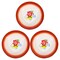 LIFKOME Enamel Round Tray 3pcs Food Serving Platter Vintage Washing Plate Fruits Appetizer Snacks Candy Dessert Tray for Home Kitchen Camping Picnic