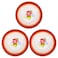 LIFKOME Enamel Round Tray 3pcs Food Serving Platter Vintage Washing Plate Fruits Appetizer Snacks Candy Dessert Tray for Home Kitchen Camping Picnic